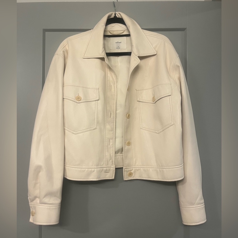 Wilfred Off-White Leather Jacket